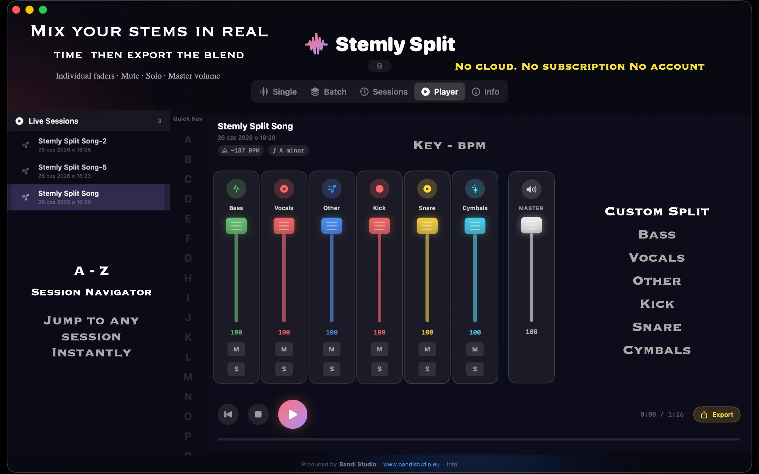 Stemly Split mixer
