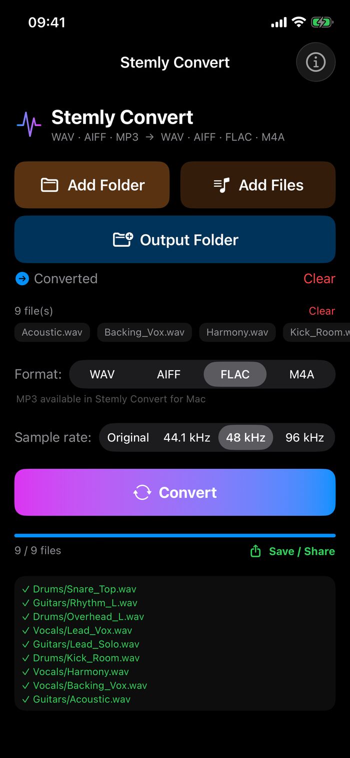 Stemly Convert — FLAC