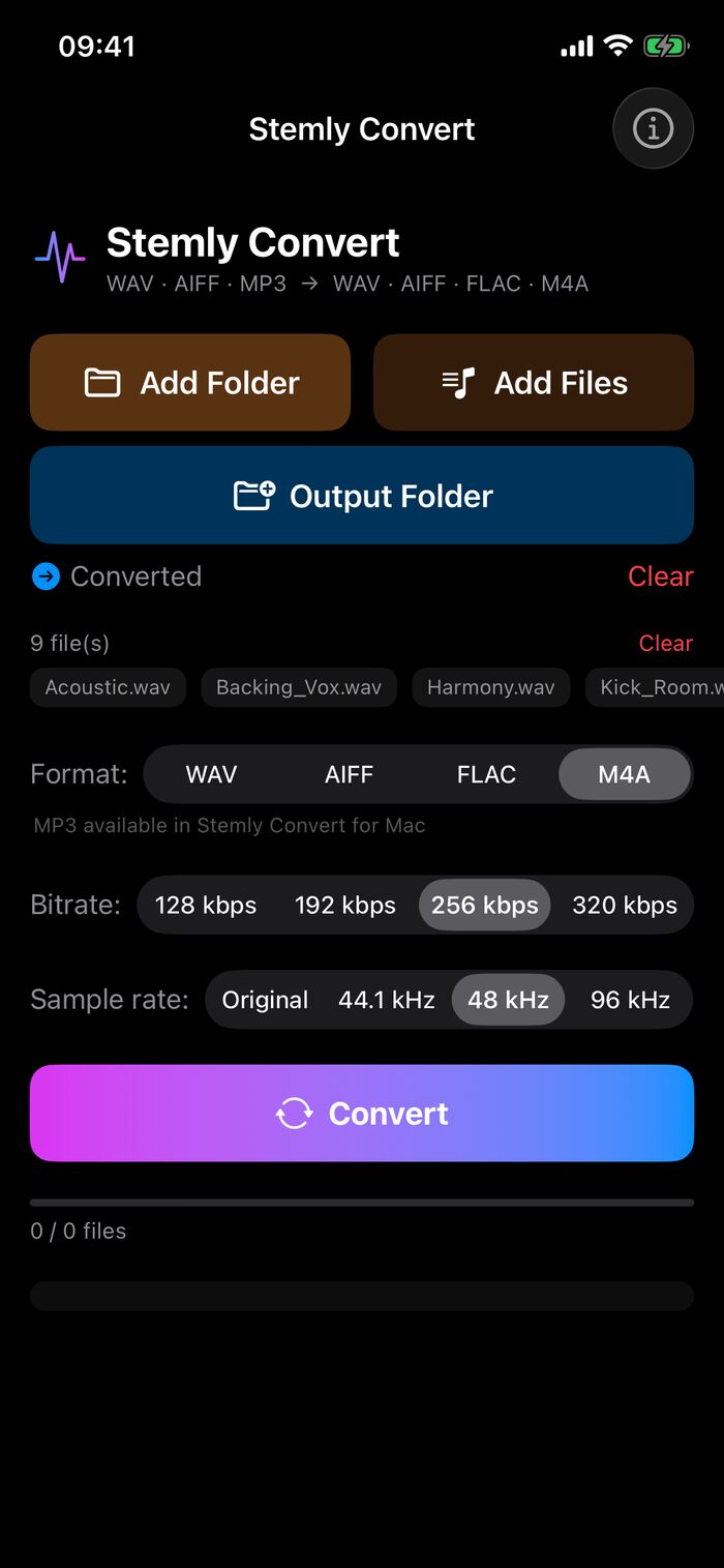 Stemly Convert — Format