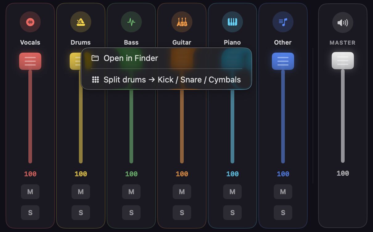 Stemly Split — Split drums